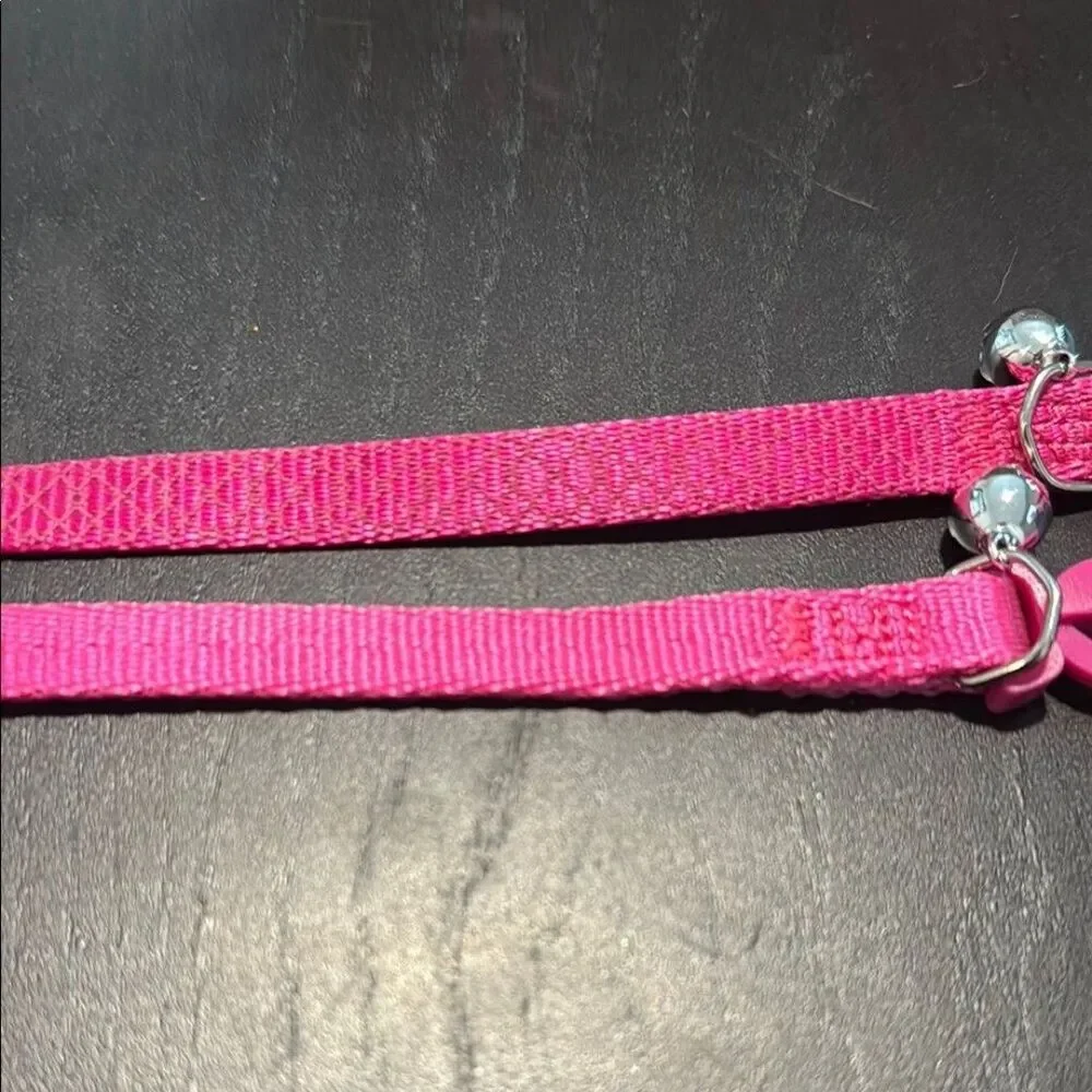 Pink Adjustable Pet Collars with Safety Bells